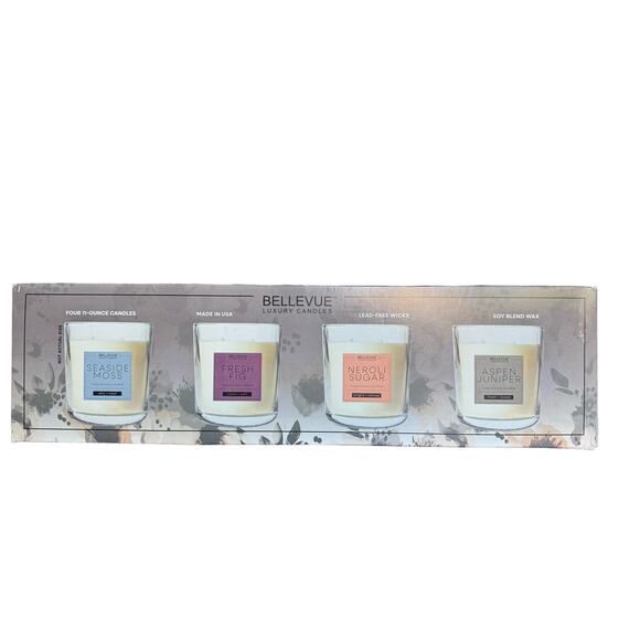 Bellevue Luxury Candles, 11oz, 4-Pack, Soy Blend Candles. - Picture 1 of 4
